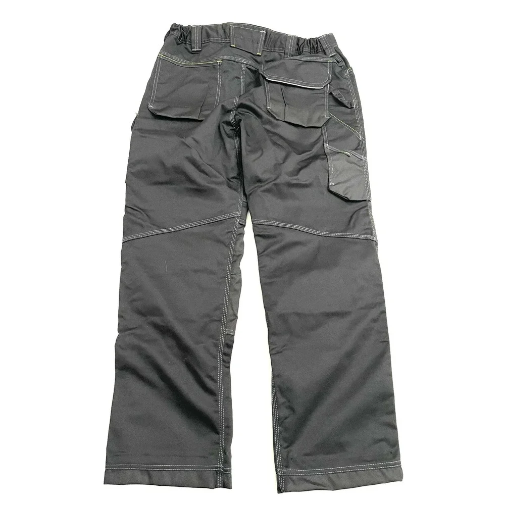 NEW Portwest PW3 Work Trouser Mens 36 Black T601 Cargo Utility Drop Hem Pants
